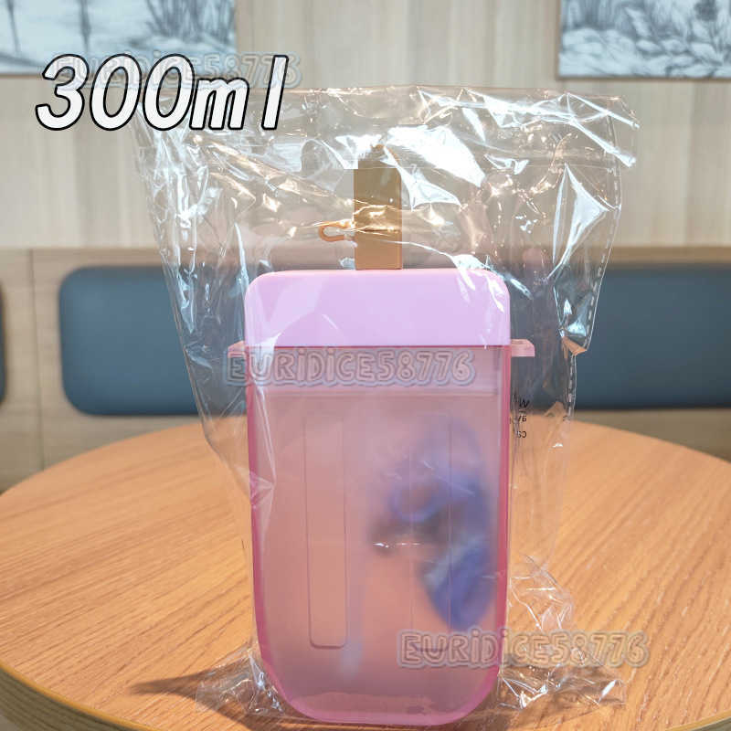 Creative Popsicle Straw Strap Plastic Cup As Material Standard American Standard High Appearance Cold Water Cup H250911