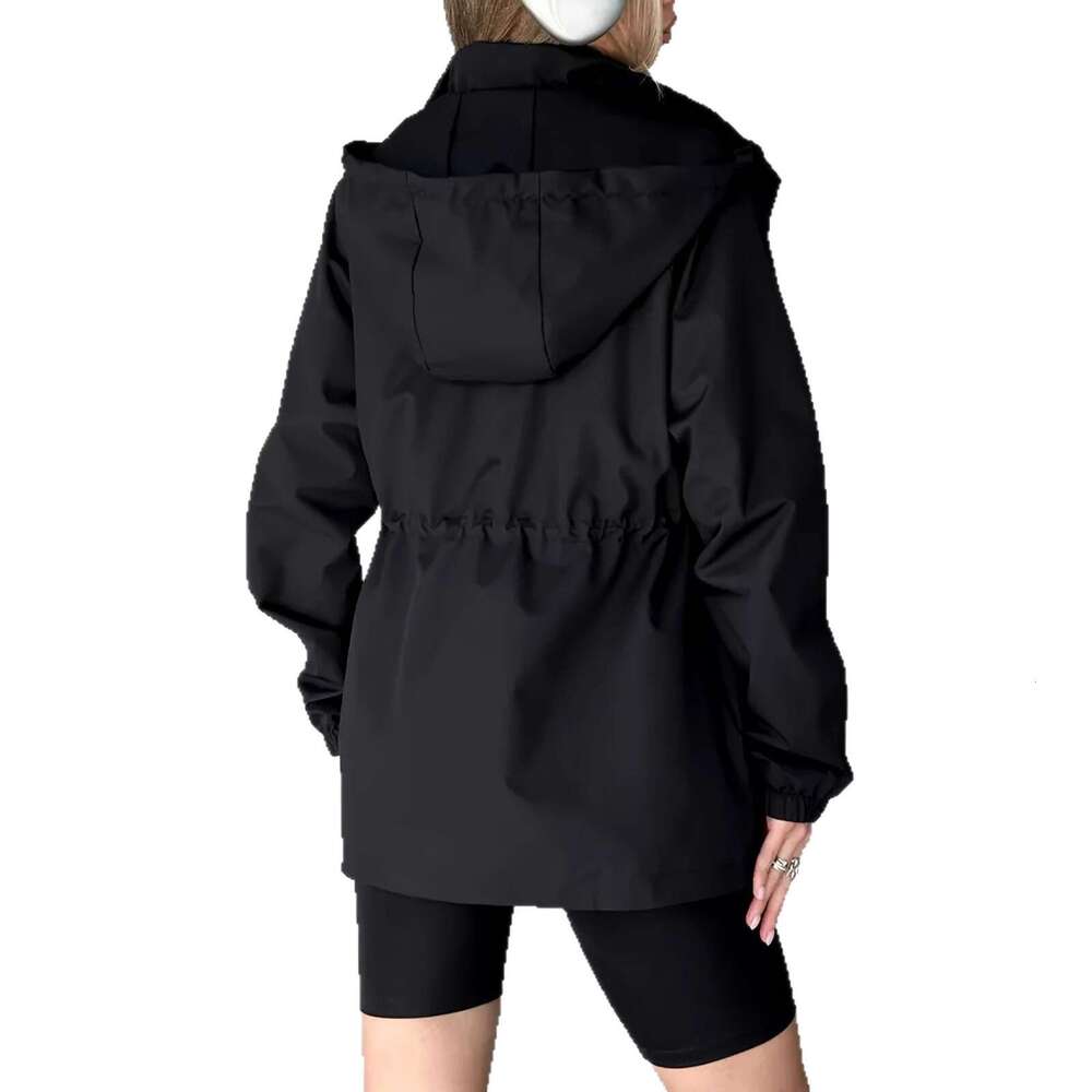 Women's Autumn New Waterproof Jacket Slim Fit Trench Coat Windproof Parka