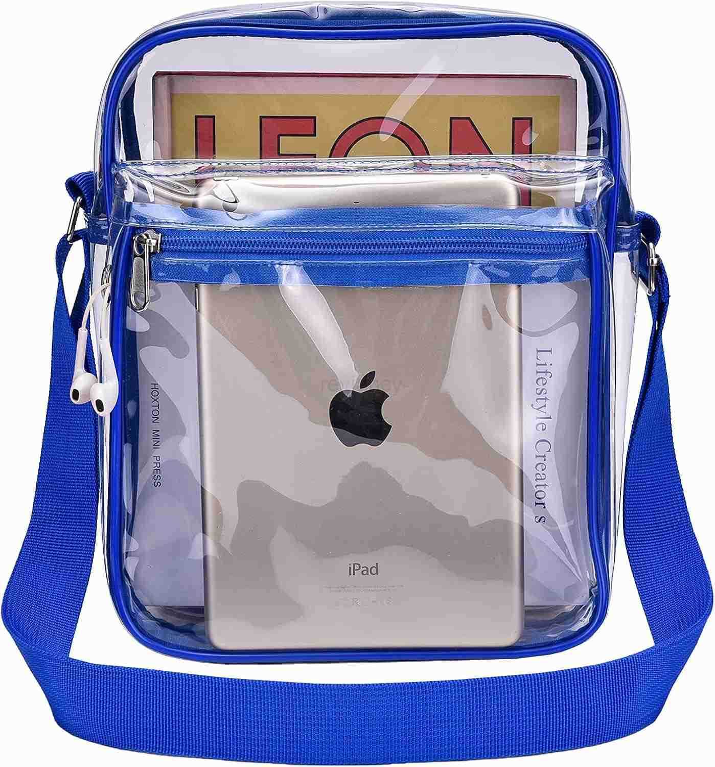 Clear Purse Bag for Stadium Events Clear Messenger Bag for Men and WomenW250911