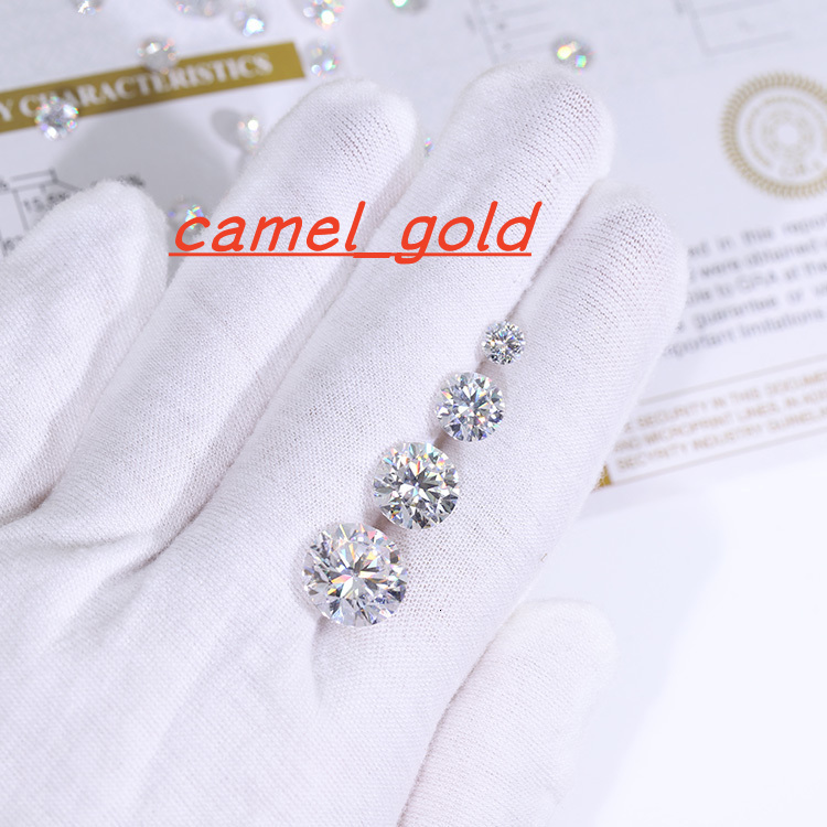 Top Quality White Color VVS Clarity Round Cut Moissanite Diamond Shine Moissanite With GRA Certificate