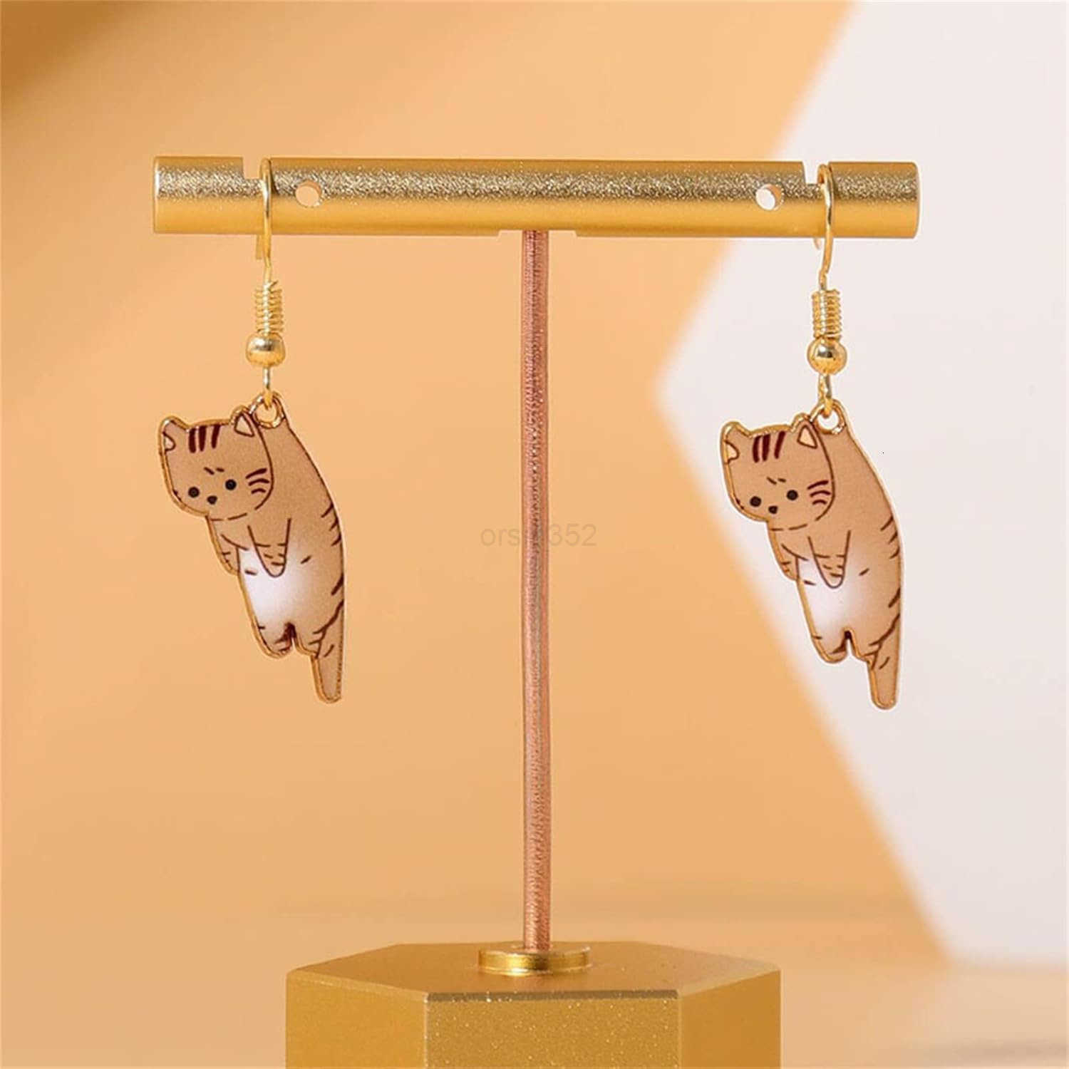 6 Pairs Cute Cat Earrings for Women Funny Cartoon Kitten Dangle Earrings Kawaii Animals Cat Earrings Lover Birthday GiftsW250911