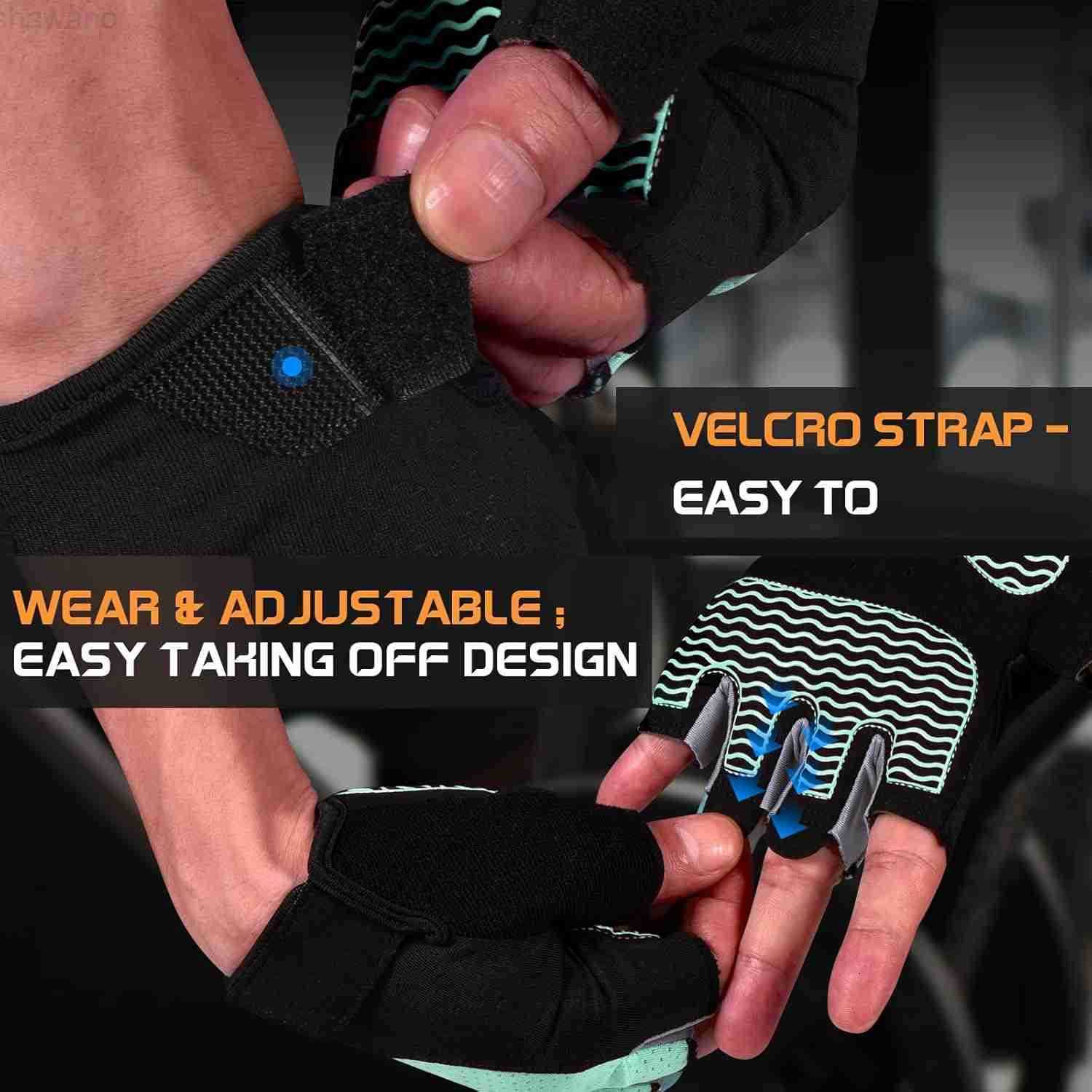 Gloves Fingerless Breathable Workout Gloves for Weightlifting Cycling MoreW250911