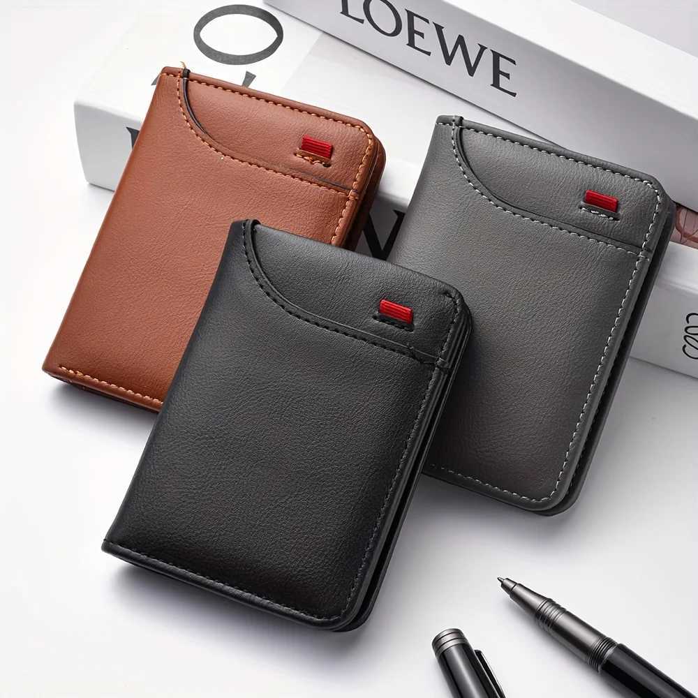 Personalized Men Wallet Custom Engraved Name Text Wallets for Men PU Leather Bifold Unique BirthdayAnniversary Personaliz Gift W250911