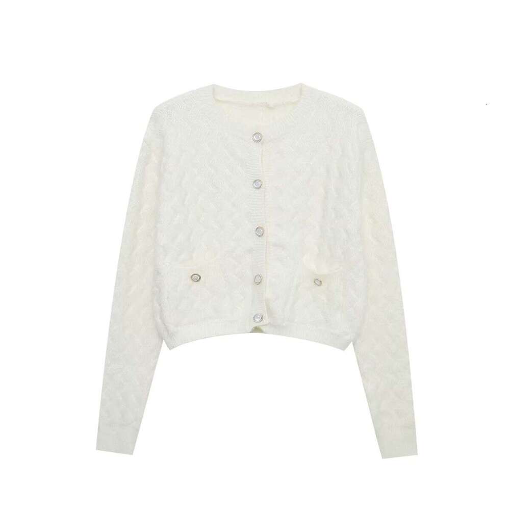 DHEssentials Z Fengfeng 2025 New Fashionable Elegant Women's Casual Simple Gentle Style Knitted Cardigan 930101