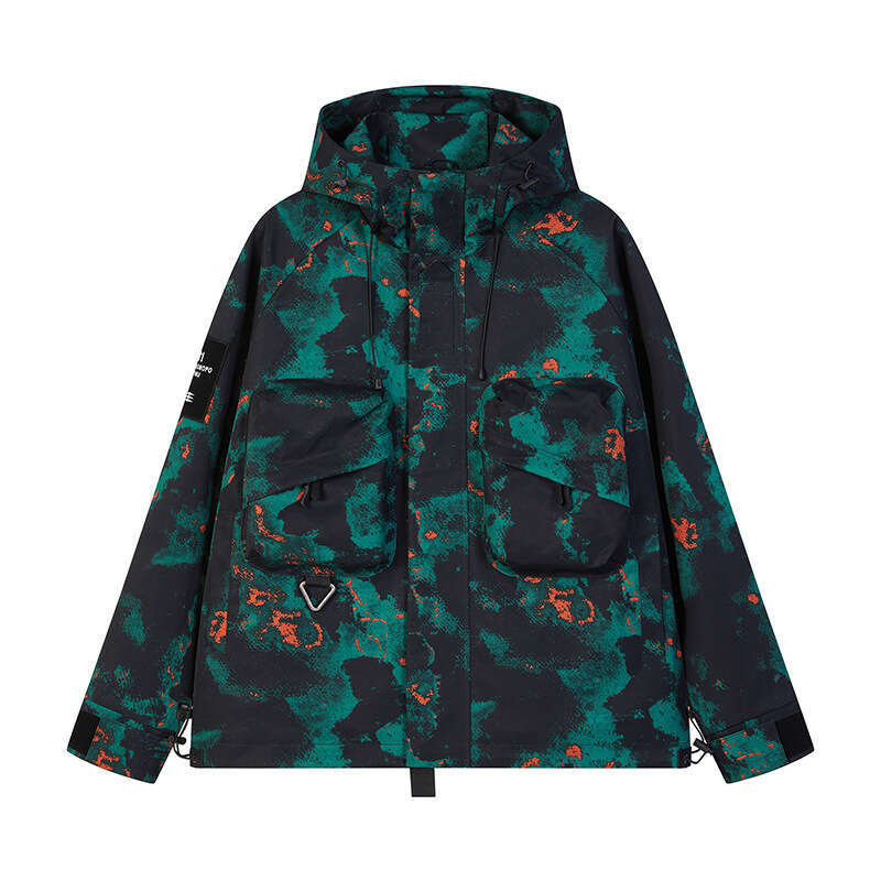 Mountain Outdoor Couple Style Spring and Autumn Unisex Three-Proof Workwear Hooded Jacket for Men