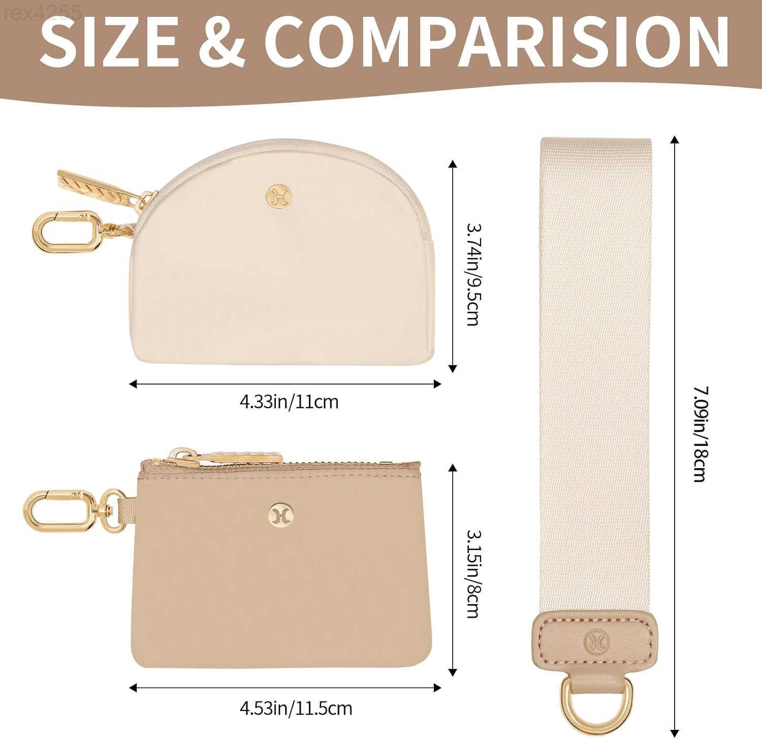 Wallet Detachable Dual Pouch Wristlet Wallets for Women Men Portable Mini Zip Around Small Wallet Coin PurseW250911