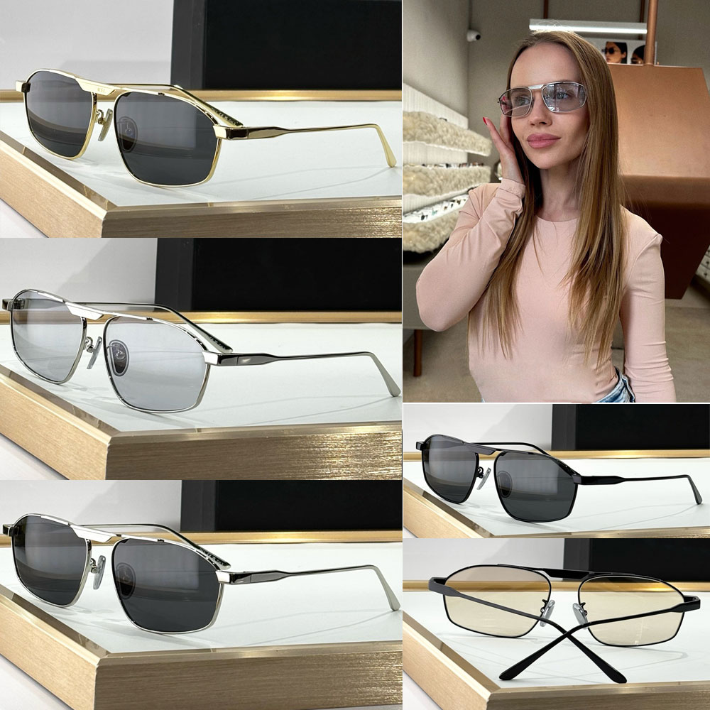 WOMENS TAG 3.0 D-FRAME SUNGLASSES Designer Metal Sunglasses BB0416S Full metal frame and temples fashion style mens glasses Adjustable nose pads with logo