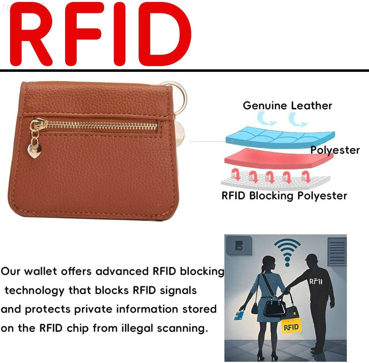Wallet RFID for Women Key Chain Wristlet Bracelet With Wallet Stretchy Wrist Strap With Id Window PurseW250911