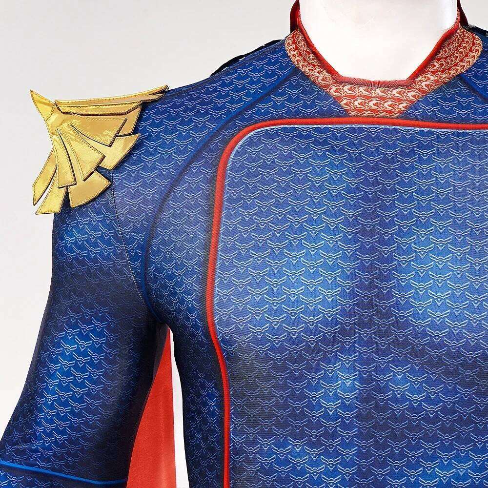 COFUN The Boys Homelander Cosplay Costume Homelander Jumpsuit and Cloak Outfit Full Set Halloween