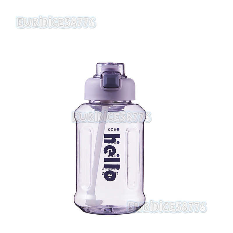 Cute Portable Straw Cup for Men and Women Large Capacity Leakproof Plastic Cup Space Cup Water Bottle H250911