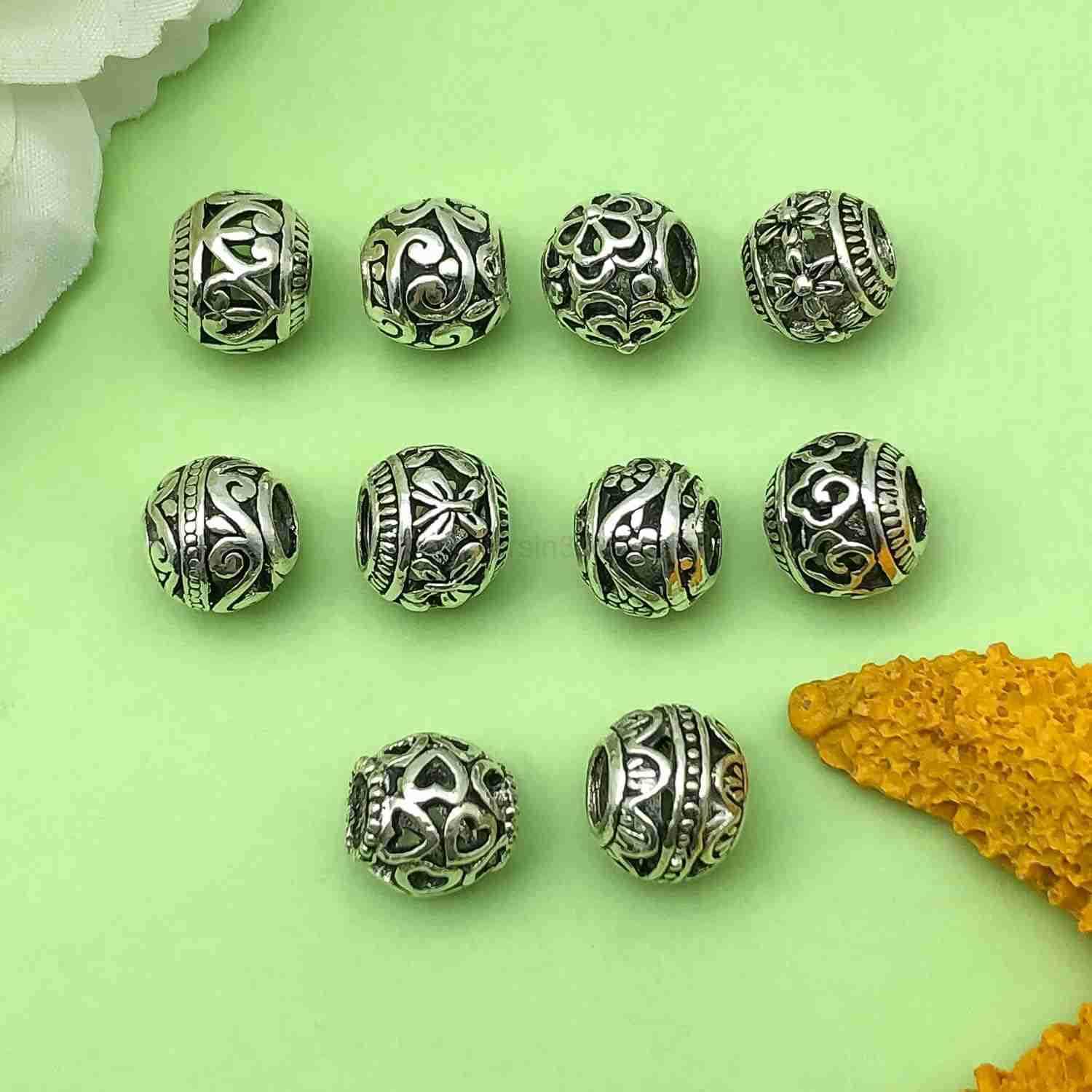 70pcs Alloy antique silver hollow large hole bead set series Pendant Jewelry Making DIY Keychain Earrings Pendant Various Design Charms for Jewelry Ma