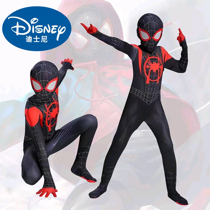Disney Boys' Spiderman Jumpsuit Tight Clothes Autumn Halloween Children's Performance Cosplay Costume baby clothe designer kid clothe kid de