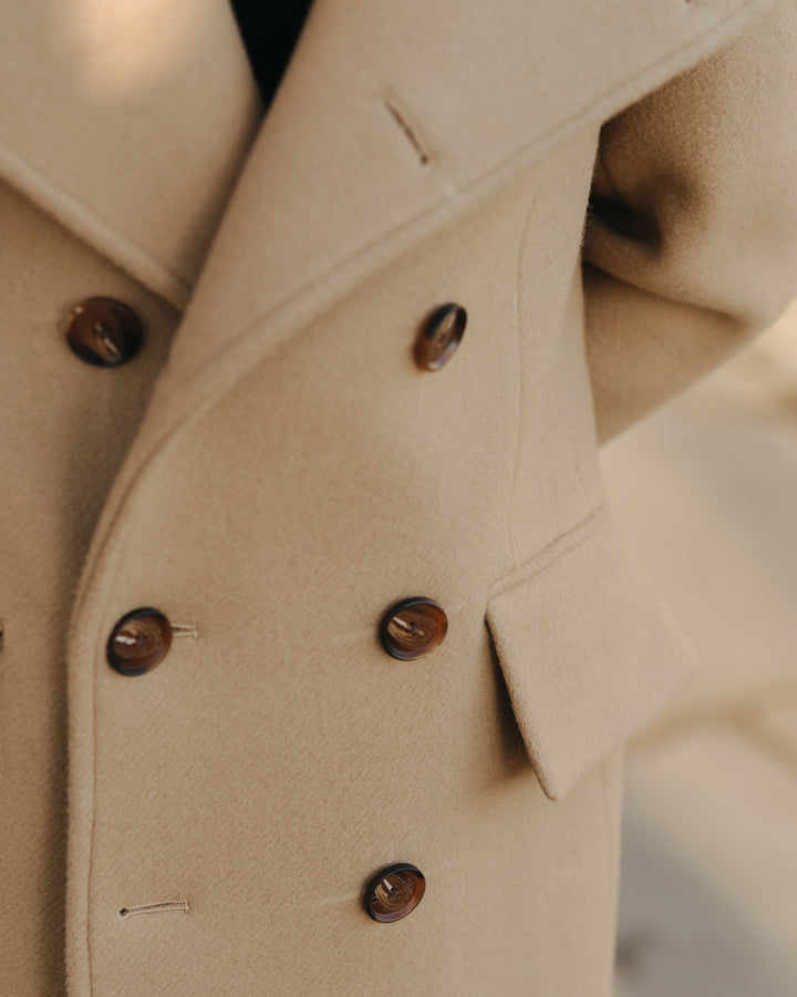 Classic Men's Trench Coat Double Breasted Long Sleeve Overcoat Warm Thick Outerwear For Autumn Winter Customized