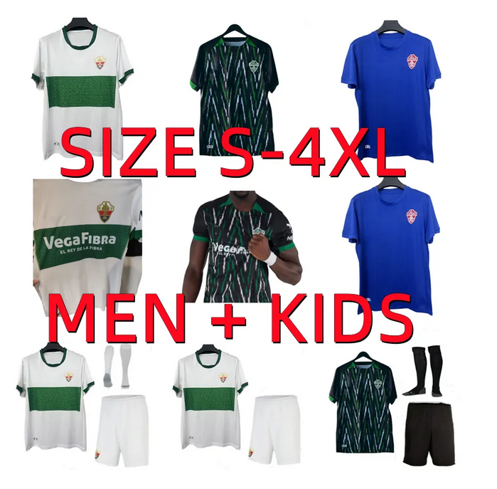 2025 2026 Elche CF Soccer Jerseys RAUL GUTI Camisetas De Futbol 25 26 LUCAS BENEDETTO Men kids Football Shirt Uniform kit PASTORE PERE MILLA IVAN MARCONE maillots