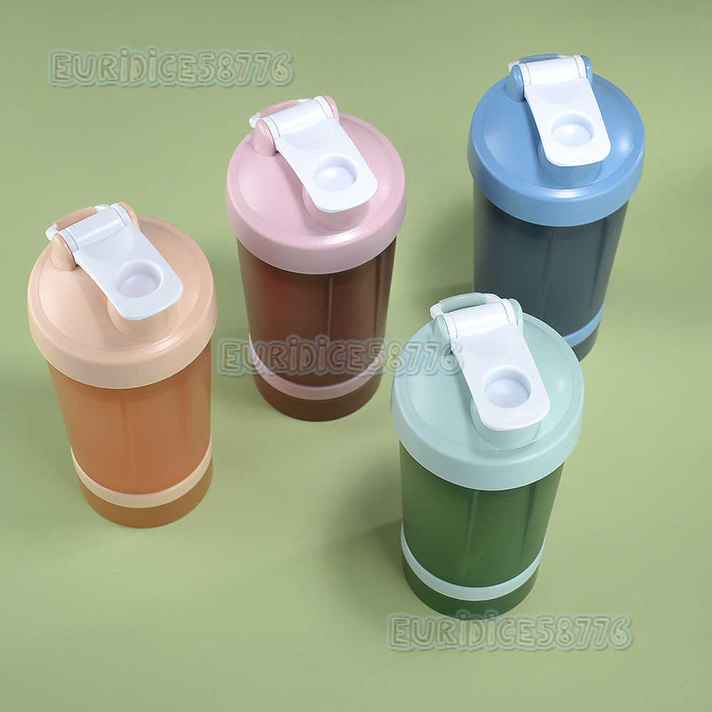 Sports Shaker Cup Portable Sports Sealed Waterproof Coffee Cup Multifunctional Large Capacity Plastic Water Cup H250911