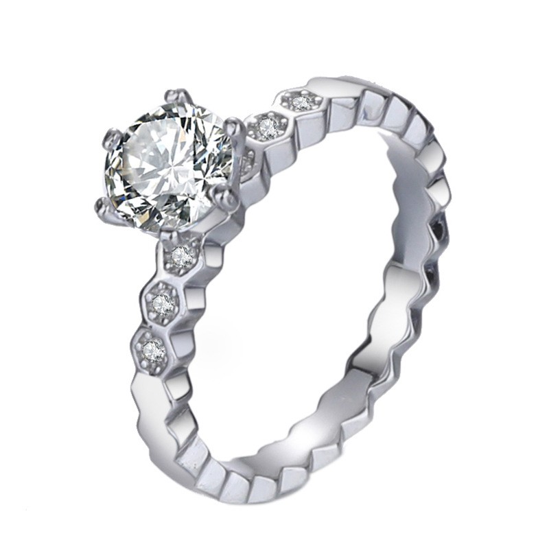 MT GRA 1 CT Moissanite Ring for Women 925 Sterling Silver Engagement Wedding Ring, Realistic Diamond Simulant, Perfect Gift for Men & Women, Factory W