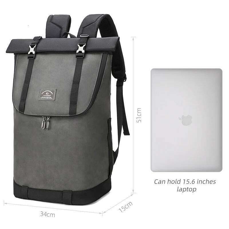 Laptop Backpack Women Men Roll Top Waterproof Travel Hiking Rucksack Lightweight Casual Daypack Stylish School Bag 250805 250805