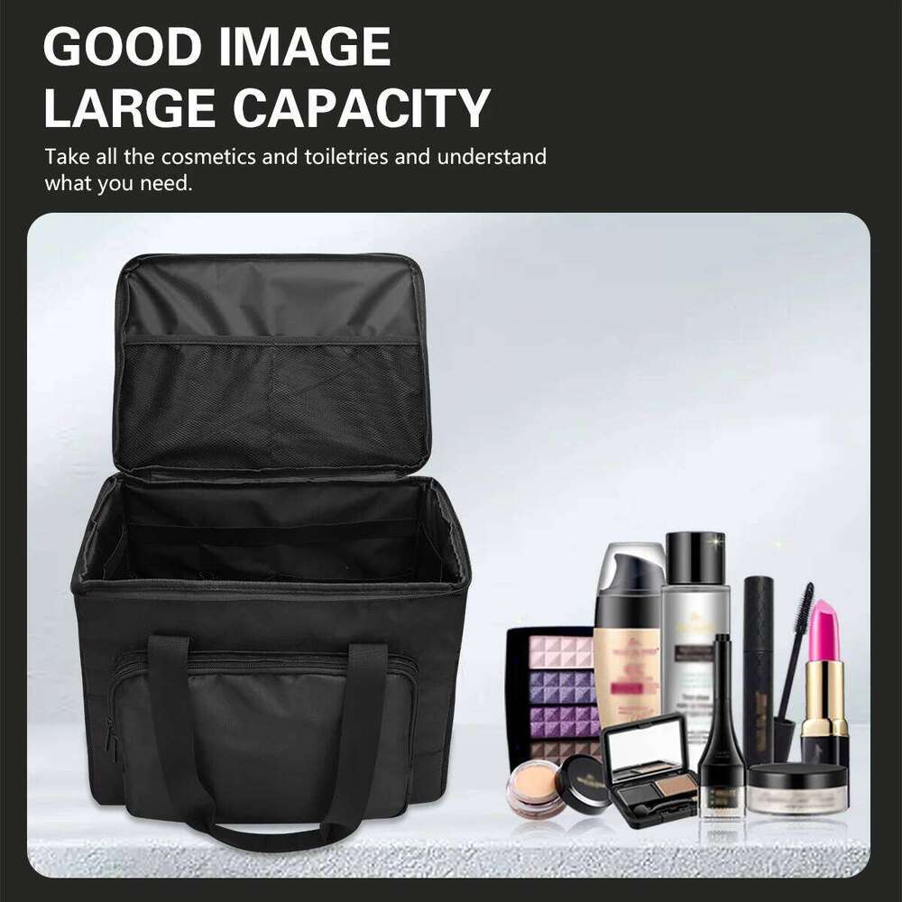 Large Capacity Barber Fold - Travel Makeup Case Hairdressing Salon Organizer Grooming Scissor Tools Storage Cosmetic Bag