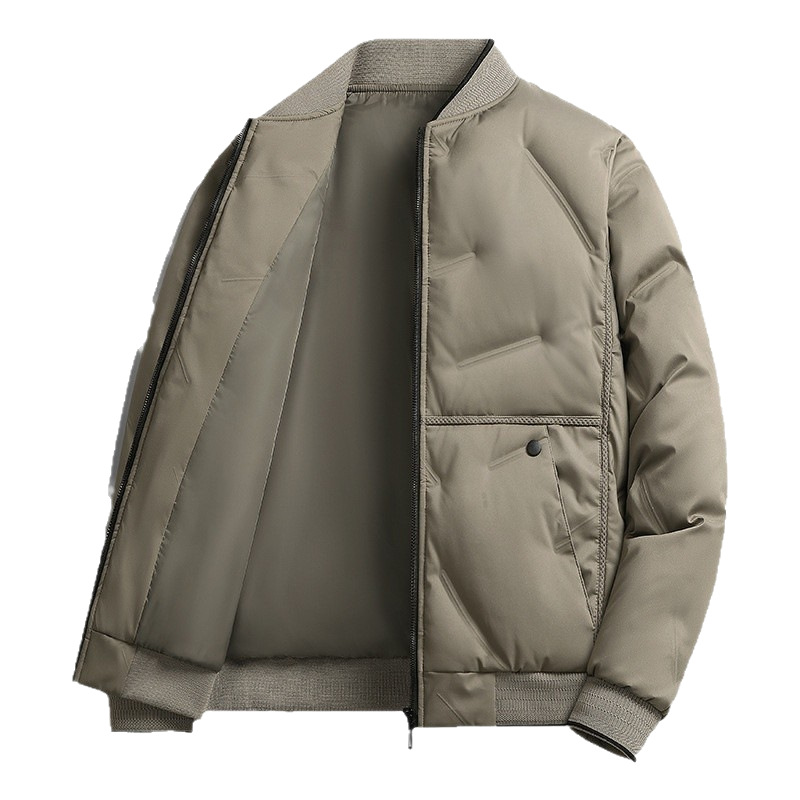 Baseball Collar Short Quilted Jacket Men Thickened Winter Warm Padded Coat Trendy Casual Youth Outerwear European code: S-5XL