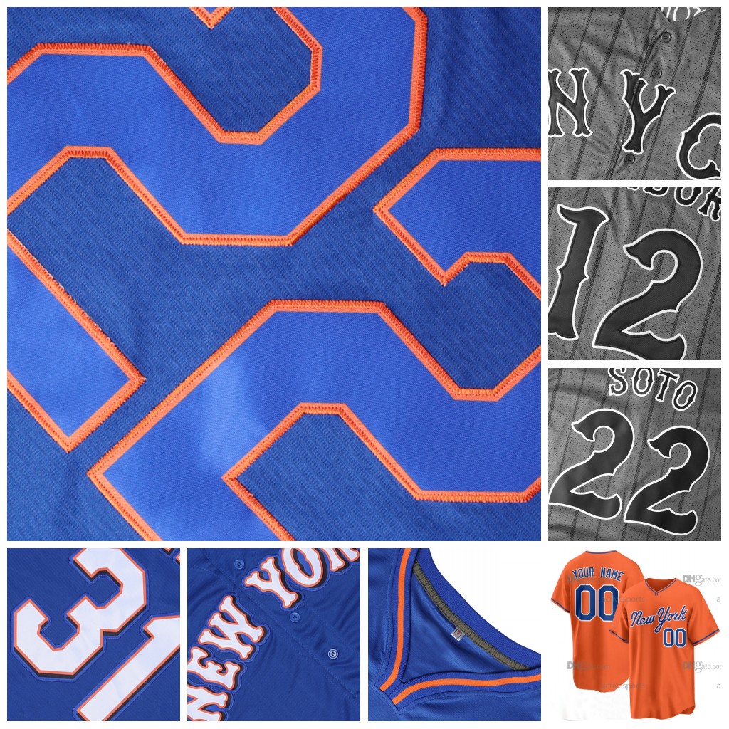 Mens Womens Youth 22 Soto Baseball Jersey Marte Alvarez Nimmo Vientos Alonso McNeil Lindor Diaz Baty Stitched Number Name