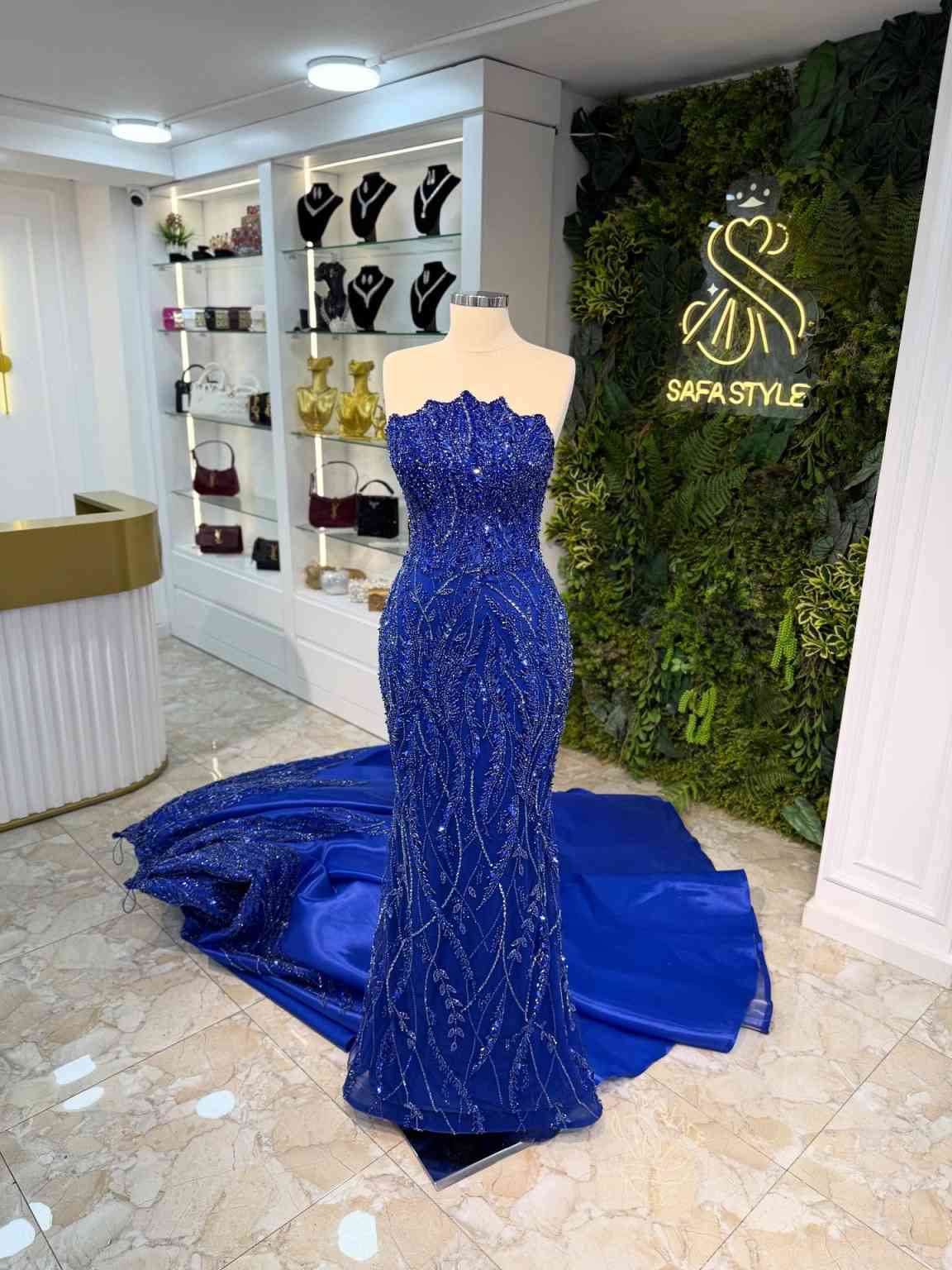 Real Picture Evening Dress Mermaid Prom Gowns Shine Lace Satin Applique Prom Dress Sequined Robes De Mariee Size Customized vestido de novia