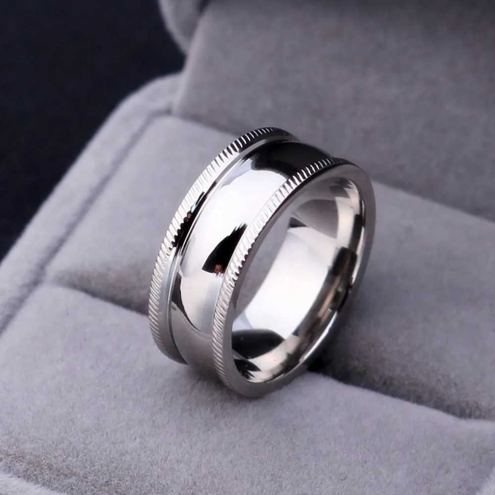 1 Piece 4mm 6mm Stainless Steel Light Polish Rings For Men and Women Lovers Personalized Engraved Ring W250911