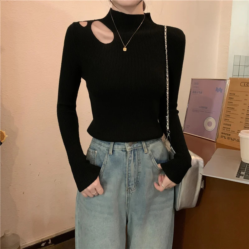 2026 Elegant Solid Basic Knitted Tops Women Turtlneck Sweater Long Sleeve Slim Casual Pullover Korean Warm Simple Chic Clothes 250911