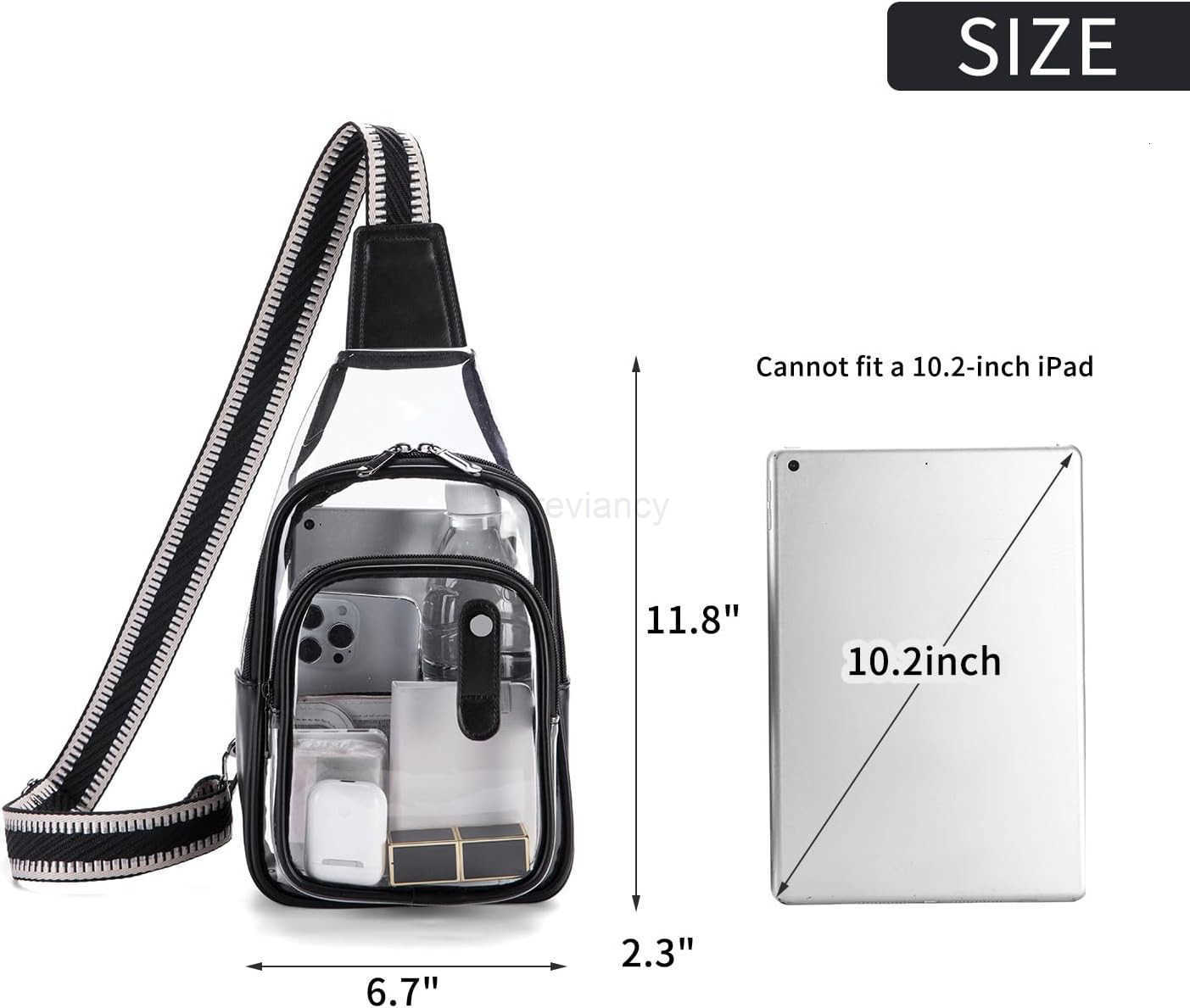 Clear Bag for Stadium Events Clear Purses For Women Stadium Crossbody Clear Fanny pack For Women Concert BagW250911