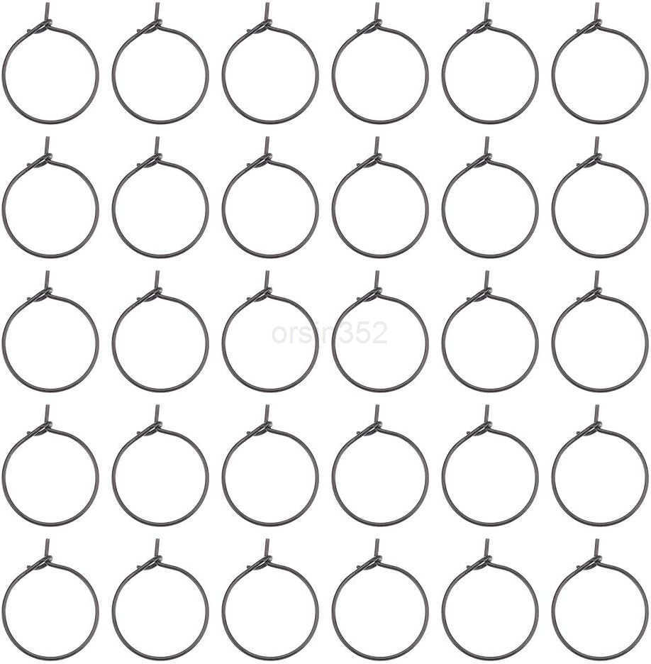 100pcs 20mm Hypoallergenic Stainless Steel Hoop Earring Golden Wine Glass Charm Rings 07mm Pin Earring Beading Hoop for Women Dangle Hoop Earrings Mak