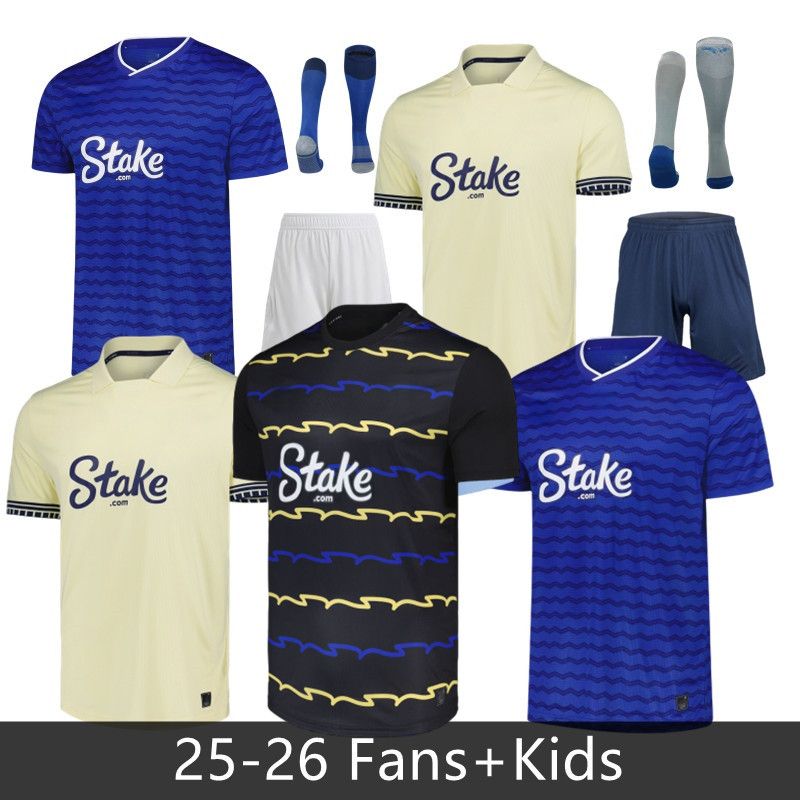 25 26 GREALISH BRANTHWAITE Evertoon Soccer Jerseys DANJUMA NDIAYE HARRISON MYKOLENKO TARKOWSKI COLNMAN YOUNG GUEYE PICKFORD 2025 2026 football men shirt
