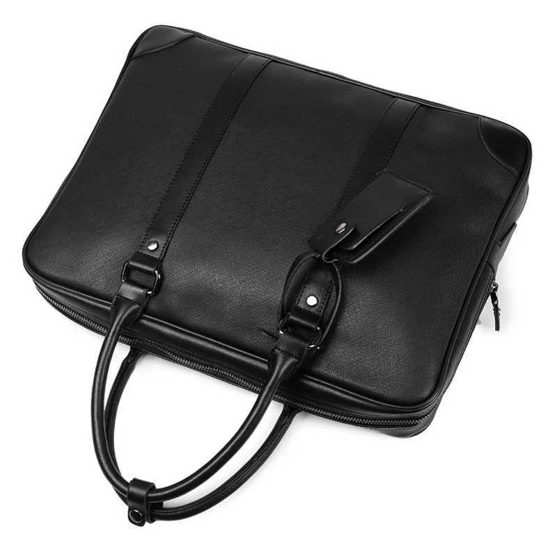 New Men Messenger Computer Bag Man 14inch Leather Laptop Briefcase Handbag Single Bolso Bags Bandolera Hombre Sac Homme Women Z250906