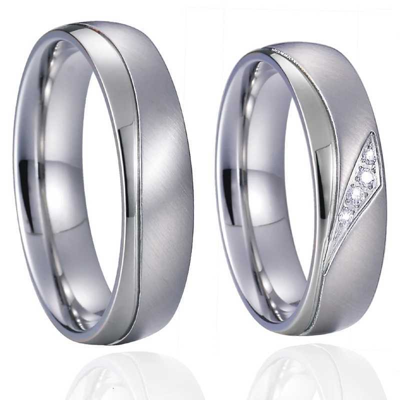 Love Marriage Alliance Couple Wedding Rings For Men And Women Silver Color Stainless Steel Ring Jewelry No Fade Or Rust W250911