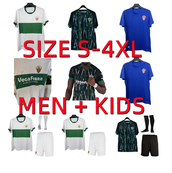 2025 2026 Elche CF OSCAR PLANO Soccer Jerseys 25 26 MENDOZA C. SALVADOR RAUL GUTI BENEDETTO JOSAN FOLCH FOOTBALL SHIRTS Camiseta Men kids kit uniforms Football Shirt