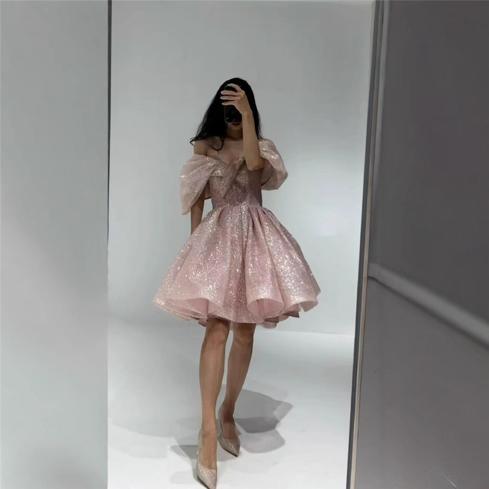 Elegant Short Prom Dresses Sweetheart Beaded Puff Skirt for Women Birthday Customized Formal Occasion Evening Party Gown BQ24
