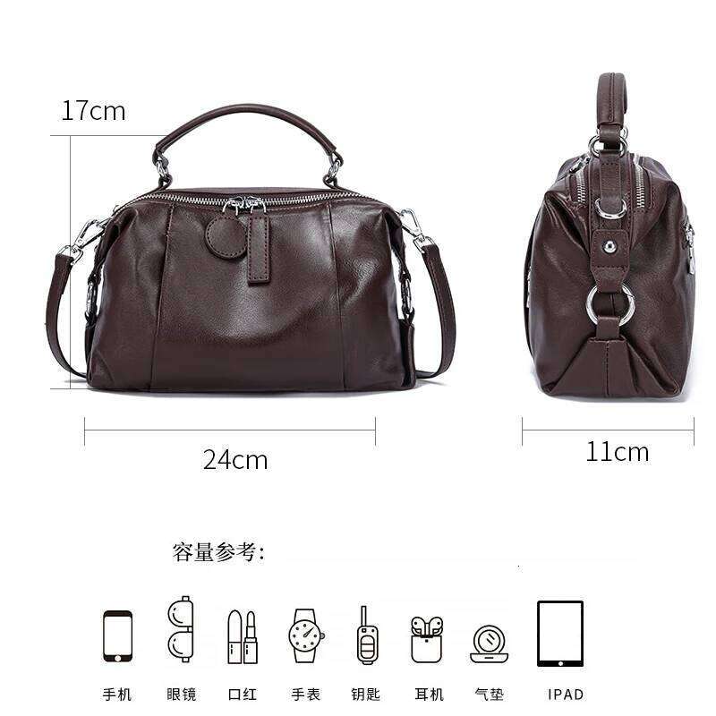 Women's Genuine High Quality Fashion Soft Cow Leather Handbag Lady Shoulder Bag New