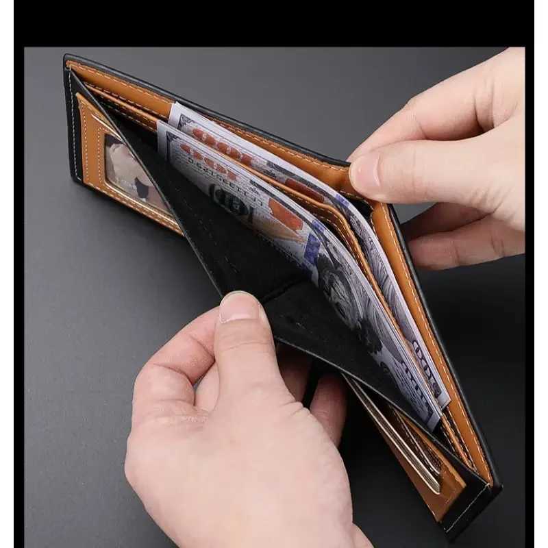 New Carbon Fiber Short Wallet Mens Card Bag Integrated Zipper Change Bag Holder Versatile Business Horizontal Wallet Mens Bag W250911