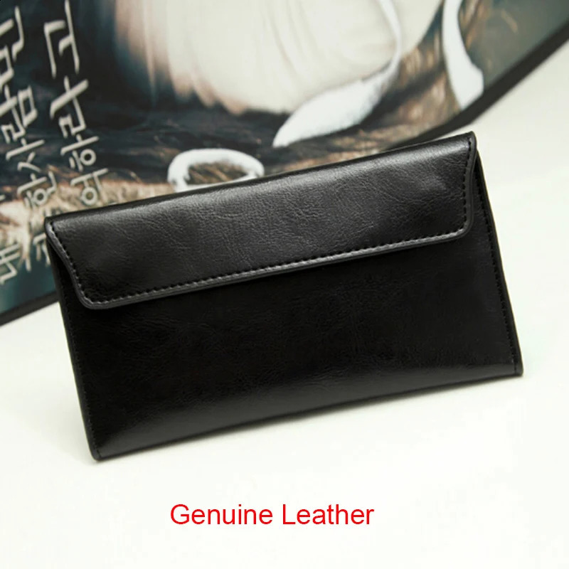 Slim Genuine Leather Women Wallet Female Long Clutch Coin Purses Wallets and Purses Ladies Card Holder Vallet 250906