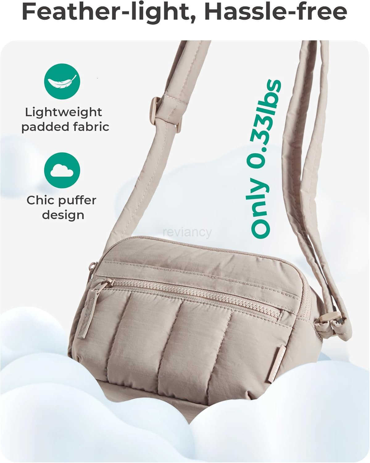 Cross Body Purse Mini Crossbody Bags for Women Travel Purse Puffy Shoulder Handbag Wallet with RFID Blocking SlotsW250911