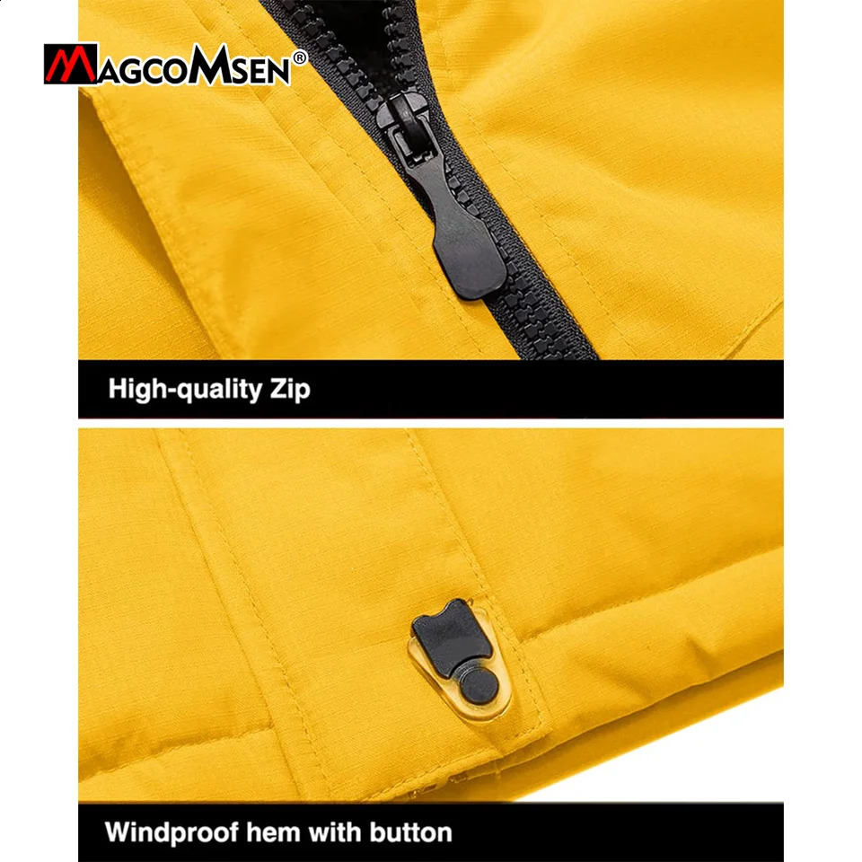 MAGCOMSEN Mens Hooded Fleece Ski Jacket Waterproof Thermal Thick Warm Parka Coats Winter Snow 250911