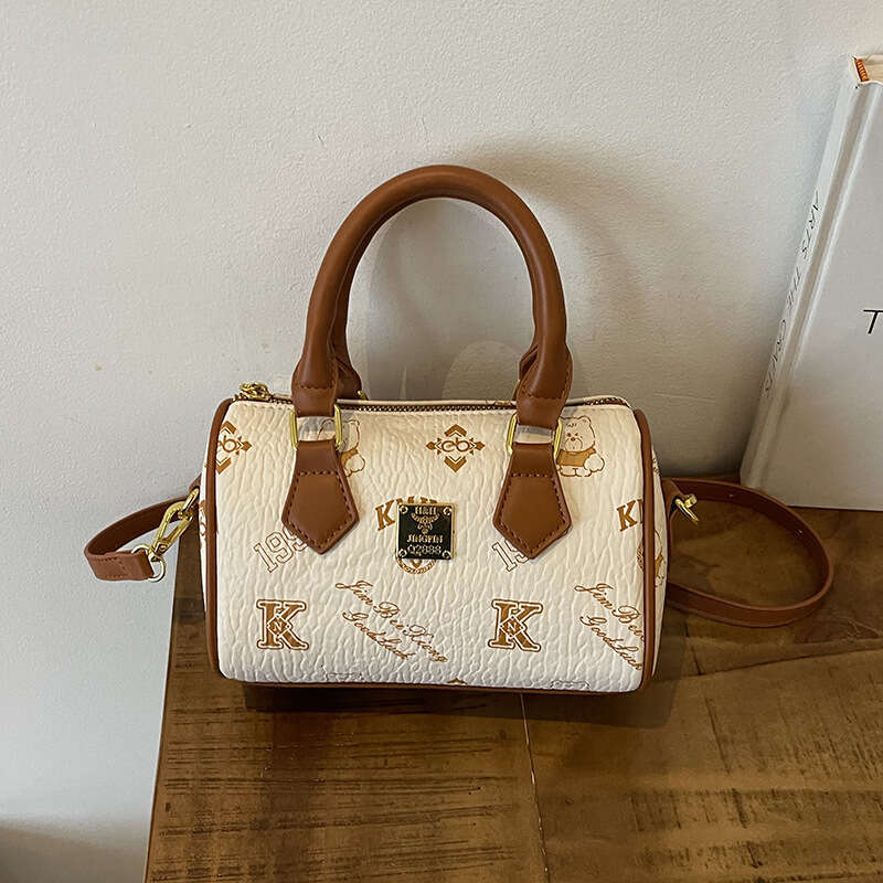 Designer Bag Women Crossbody Bags Cylinder Small Bags for Women 2025 New Printed Boston Bag Shoulder Bag Crossbody