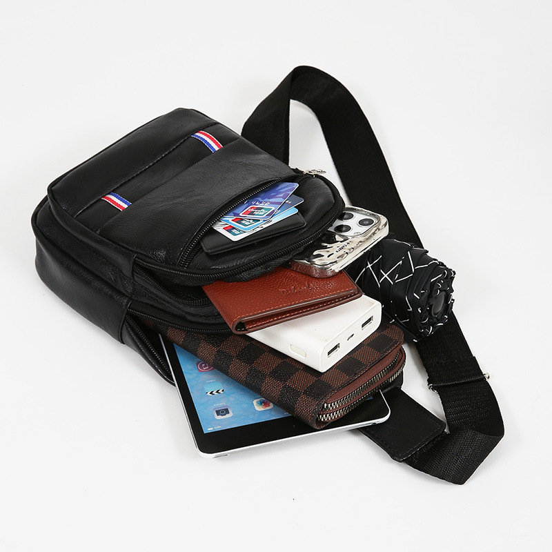Crossbody Bag Designer Bag Free Shipping Casual Sports Waterproof Luxury Bag Outdoor Korean Style Trendy Men S Crossbody Bag PU Chest Bag Men S Chest 