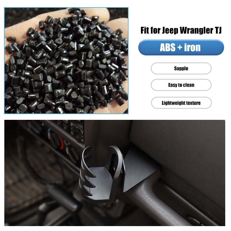 ABS Black Car Water Cup Stand For Jeep Wrangler TJ 1997-2006 Interior Decoration Accessories