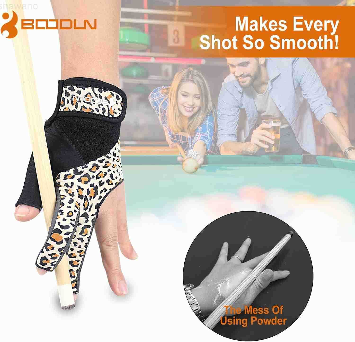 Billiard Pool Gloves for Left Hand 3 Finger Splicing Process Snooker Cue Sport Glove Popular Sizes for Men WomenW250911