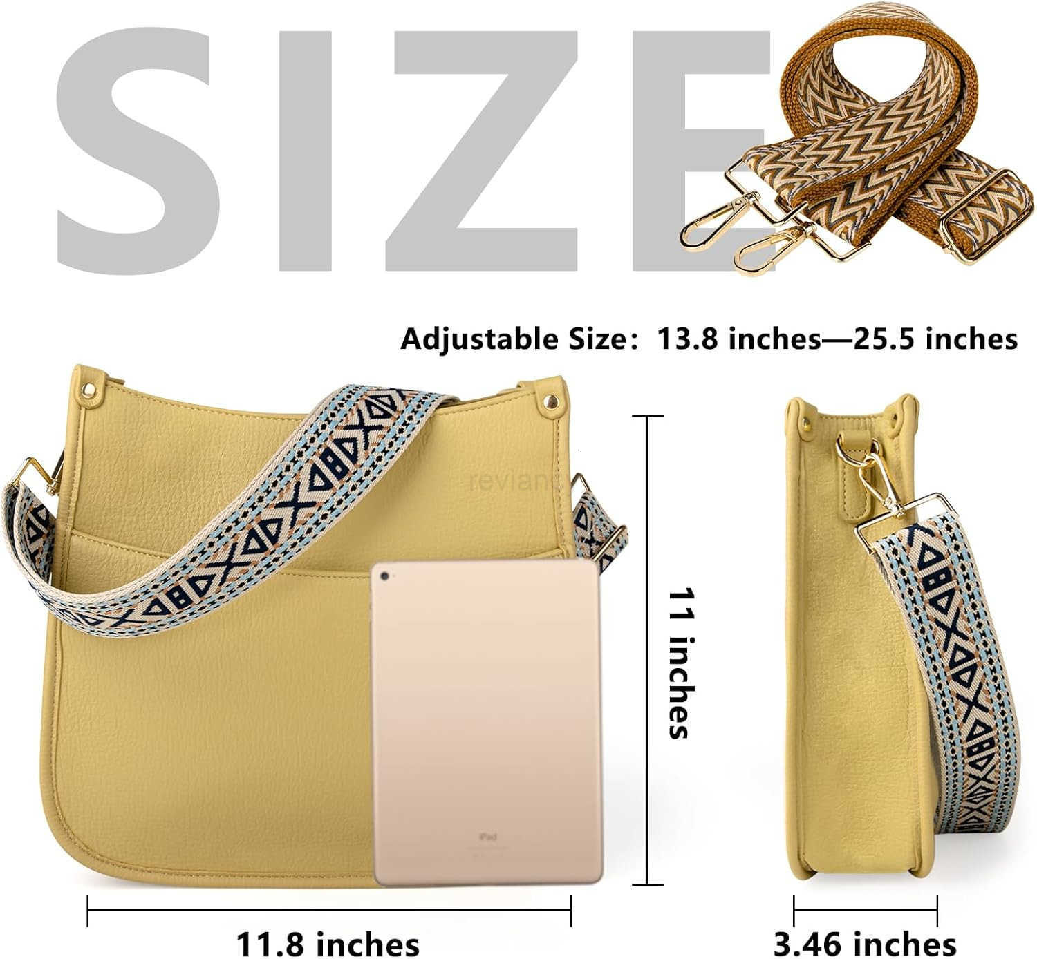 Terry Vegan Leather Crossbody Fashion Shoulder Bag Purse with Adjustable StrapW250911