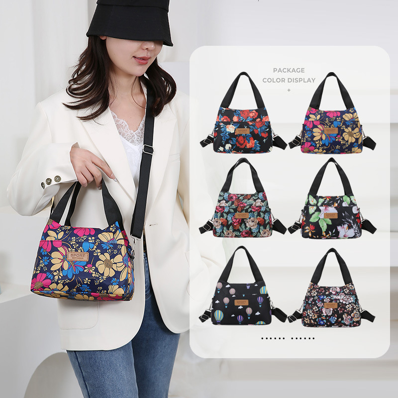 Large Capacity Fashion Printed Handbag For Women Lightweight Shoulder Bucket Bag Designer Bag Cloth Free Shipping Crossbody Mom Bag Luxury Bag For Wor