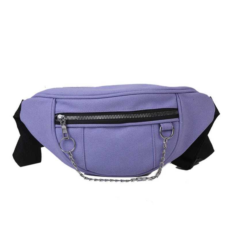 New Women Chain Waist Bag Ladies new Designer Canvas Fanny Pack Fashion Travel Money Phone Chest Banana Bag Female Bum Belt Bags Z250911