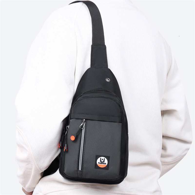 Free Shipping Oxford Cloth Men S Luxury Bag Chest Bag Korean Version Designer Bag Multi Layer Pocket Single Shoulder Bag Model Multi Functional Travel