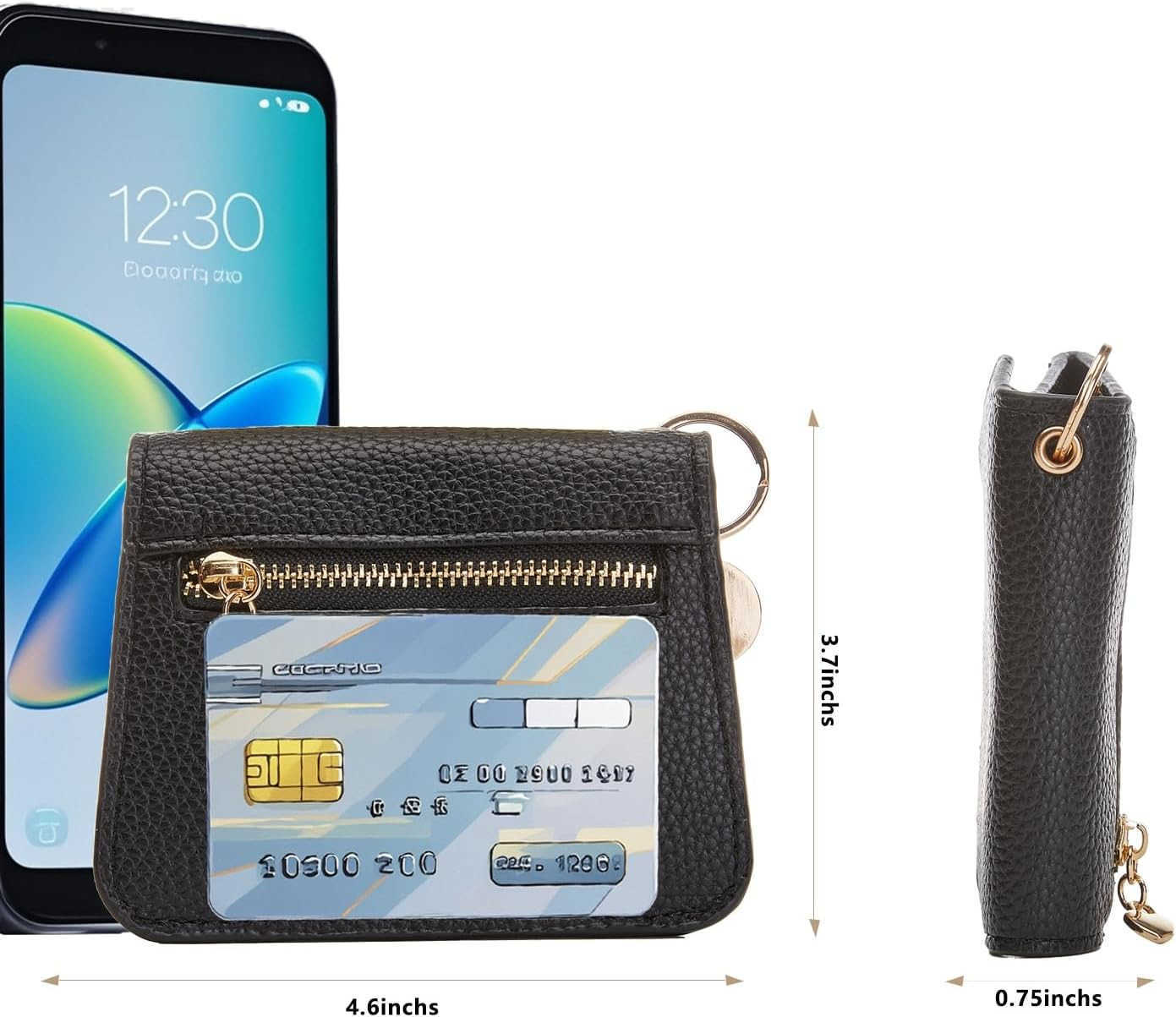 Wallet RFID for Women Key Chain Wristlet Bracelet With Wallet Stretchy Wrist Strap With Id Window PurseW250911