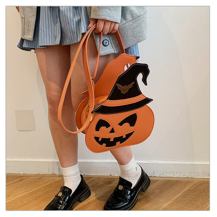 Halloween new trendy pumpkin bag, niche leisure design, versatile fashion, European and American style women's shoulder bag, designer bag