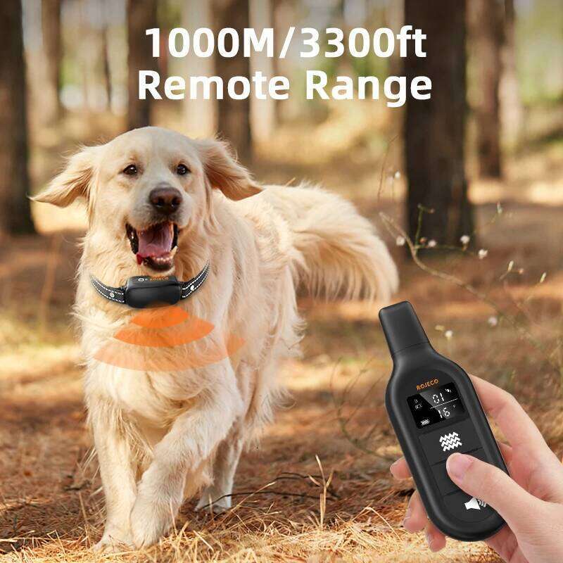 designer brand ROJECO Electric Training Digital Rechargeable Remote Control IPX Waterproof Vibrator Pet Dog Bark Stop Shock Collar